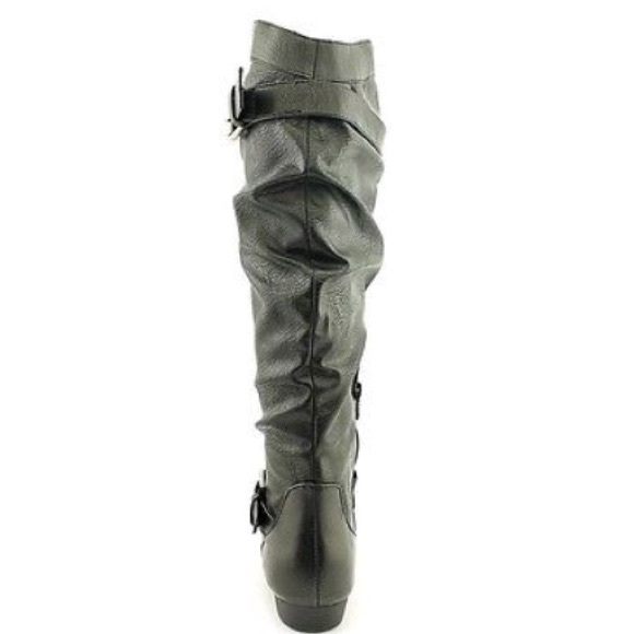 Rampage women’s black knee flat boots - Picture 2 of 3